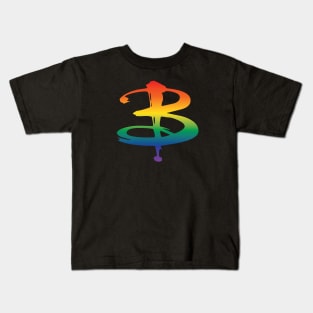 B Logo Rainbow Pride Kids T-Shirt